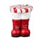 Glitzhome® 14.5"H Christmas MGO Peppermint Boot Stool or Accent Table